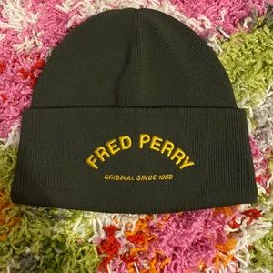 brand new green fred perry beanie w/ tags
